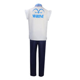 One Piece Marine Anime White Cosplay Costume Suit