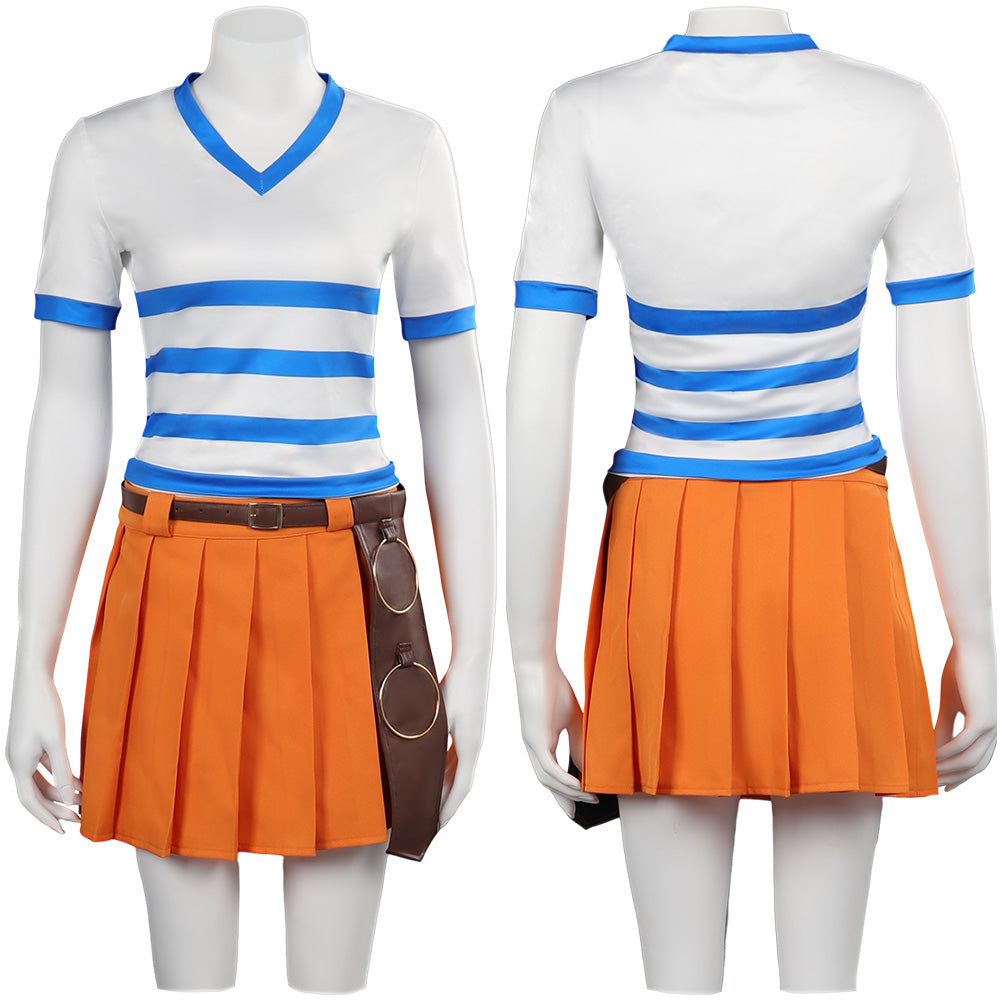One Piece Nami Cosplay Costume Full Outfits Halloween Carnival Suit –