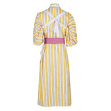 One Piece Sanji Anime Character Yellow Striped Kimono Cosplay Costume Outfits