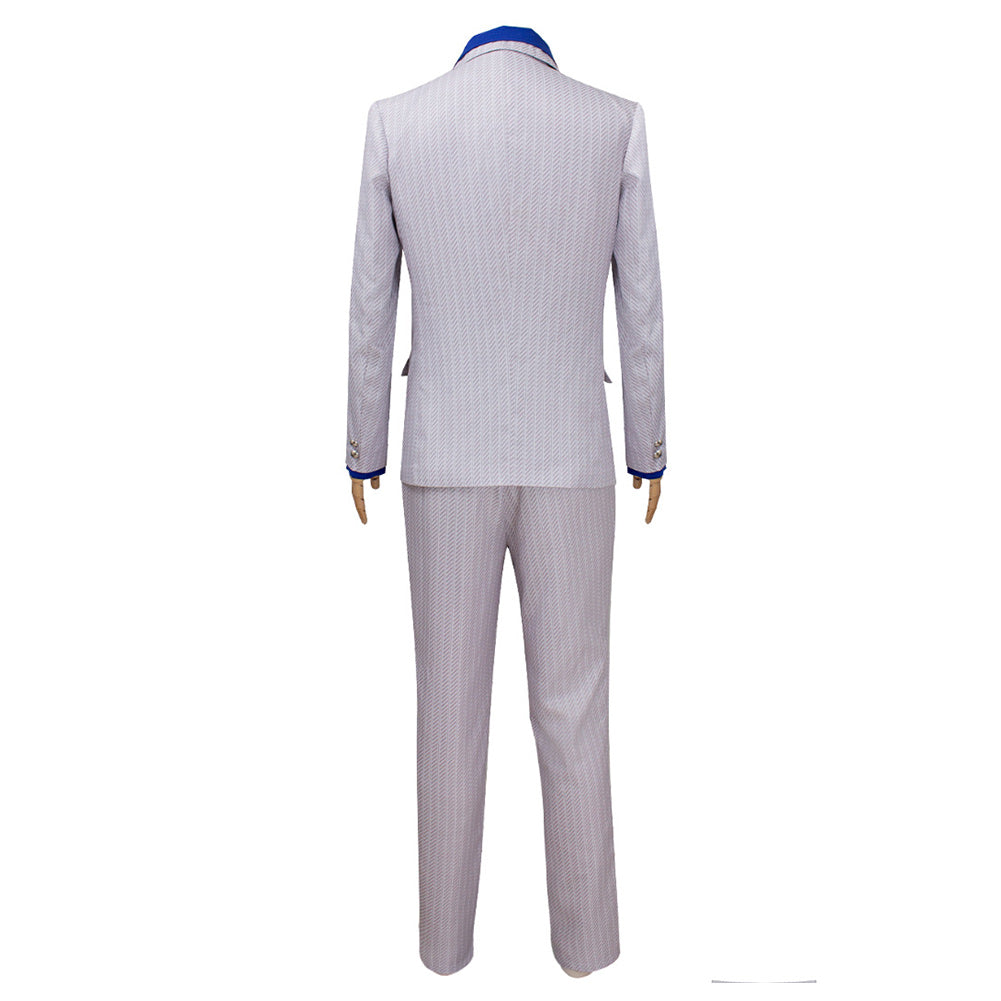 Sanji Blue Shirt Pants Outfits Halloween Carnival Party Disguise Costume