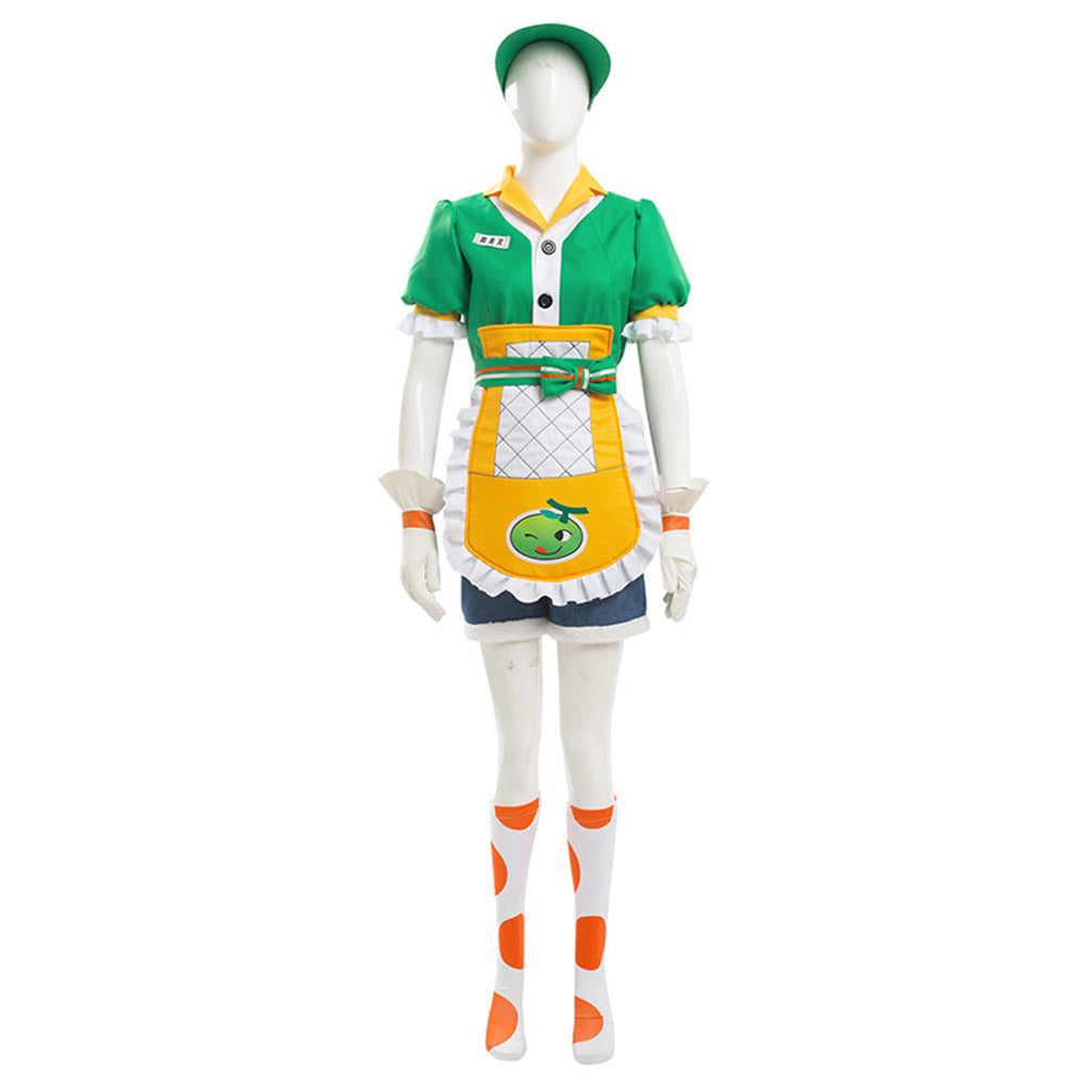OW Mei-Ling Zhou Summer Honey Skin Cosplay Costume Outfits Halloween Carnival Suit