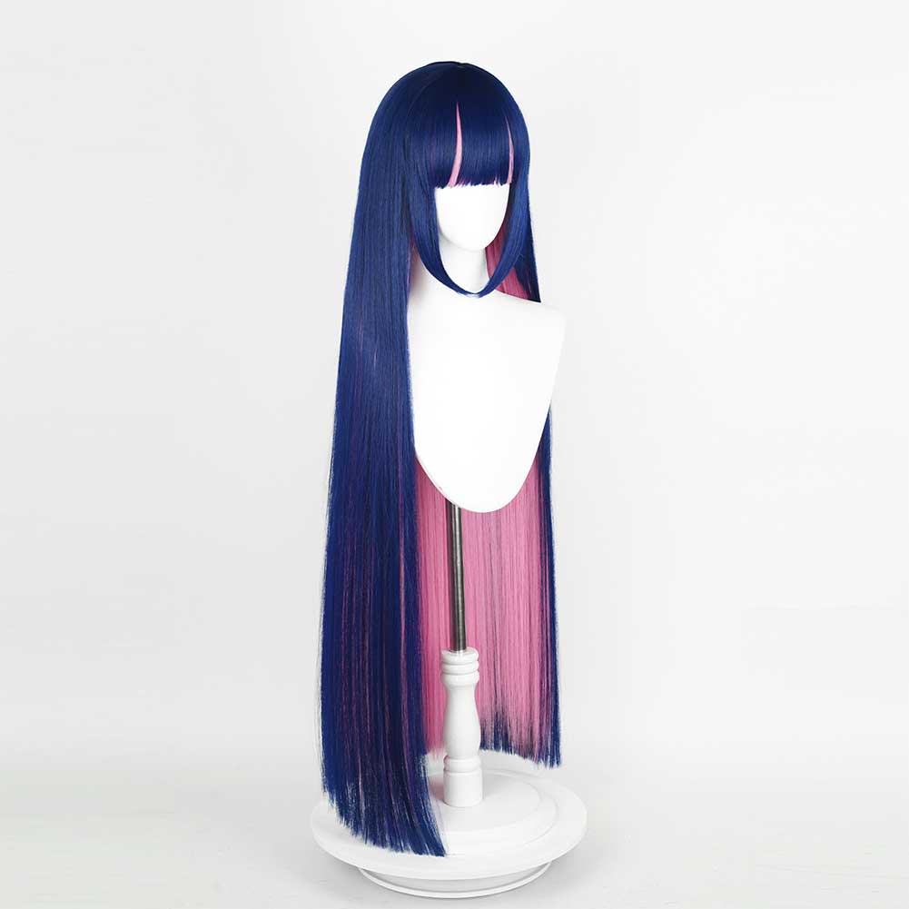 Panty & Stocking With Garterbelt Stocking Anime Character Cosplay Blue Wig Heat Resistant Synthetic Hair Props