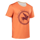 Percy Jackson and the Olympians Percy Jackson Kids Children Orange Printed T-shirt Cosplay Costume Outfits