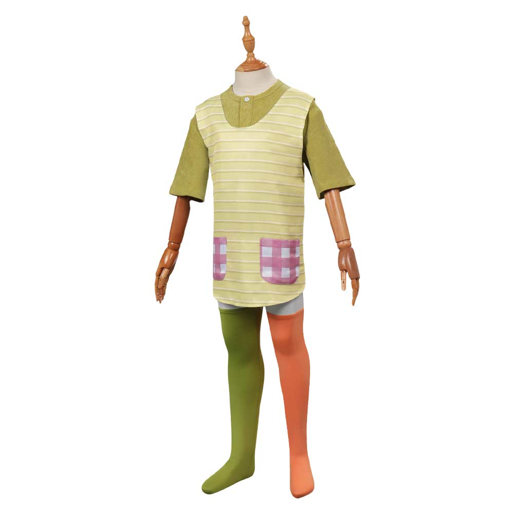 thumbnail image 2 of Green & Yellow Striped Kids Toddler T-Shirt – Cosplay Costume, Halloween 2 of 4