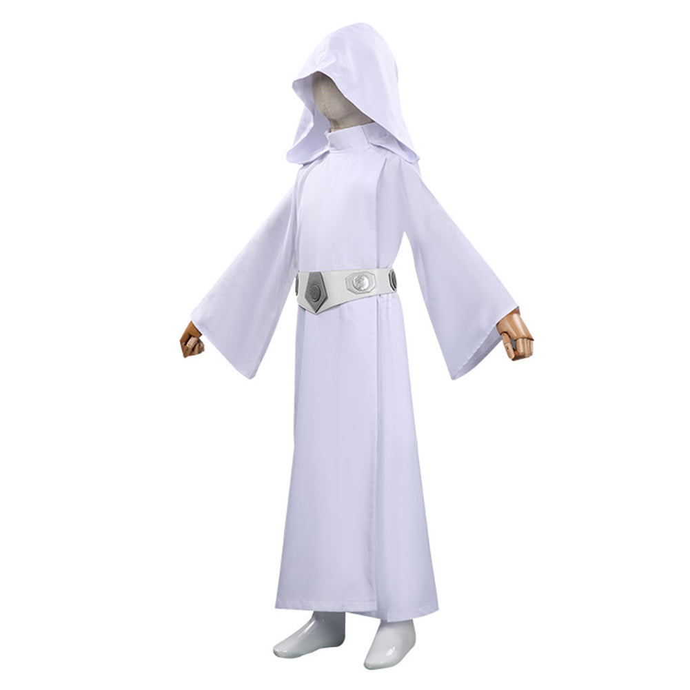 Princess Leia Movie Character Kids Children White Dress Cosplay Costum ...