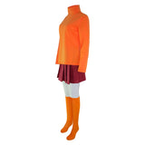 Scooby Doo Velma TV Character Orange Oufits Cosplay Costume Outfits Halloween Carnival Suit
