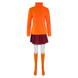 Scooby Doo Velma TV Character Orange Oufits Cosplay Costume Outfits Halloween Carnival Suit