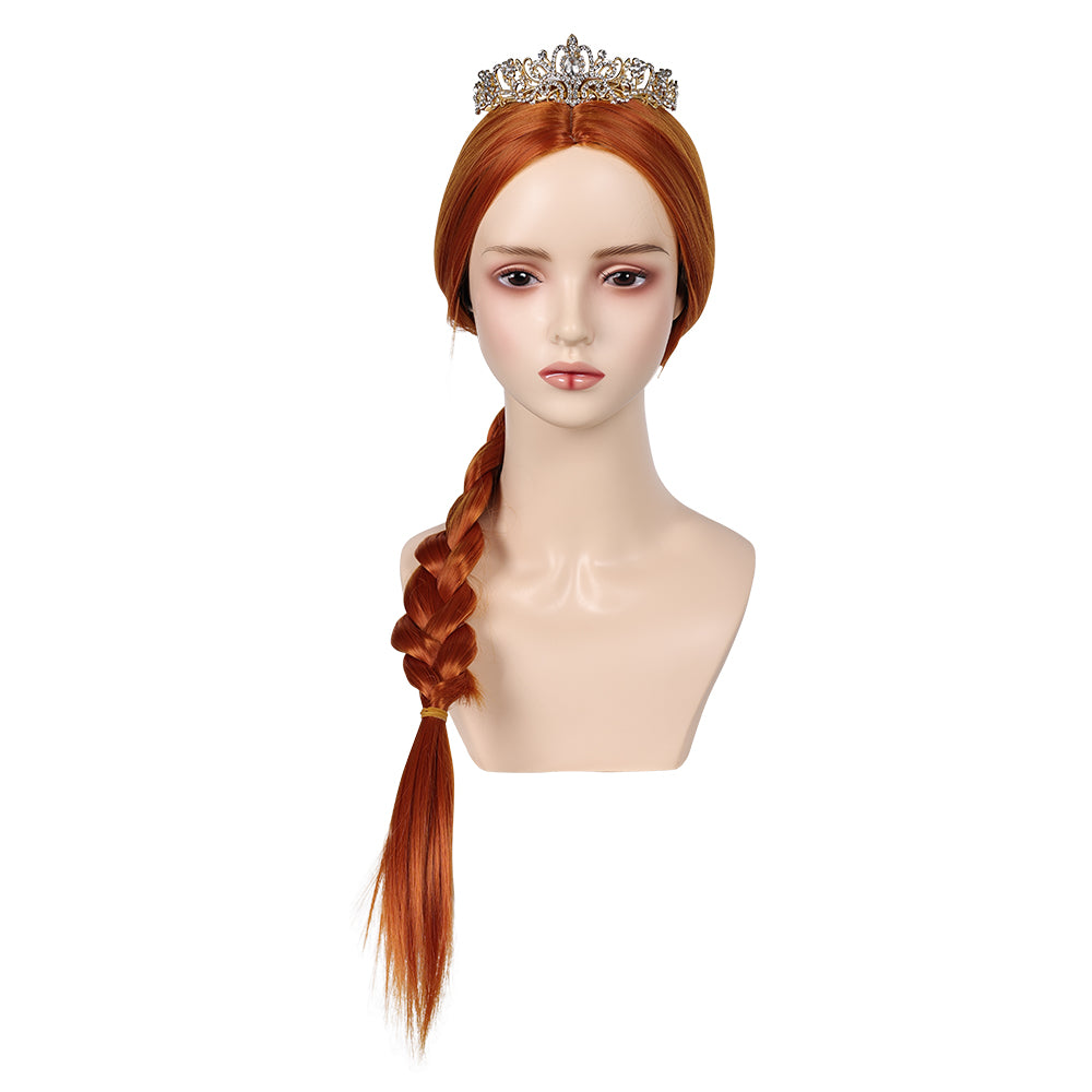 Shrek Fiona Cosplay Wig Headband Heat Resistant Synthetic Hair