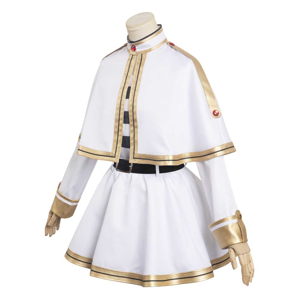 Sousou No Frieren Frieren Kids Children White Dress Cosplay Costume Outfits Halloween Carnival Suit