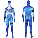 Suicide Squad: Kill the Justice League King Shark Blue Printed Jumpsuit Cosplay Costume Outfits