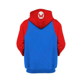 Super Mario Bros Mario Game Character Red Hoodie 3D Printed Hooded Pullover Sweatshirt Set