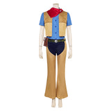 Super Mario Bros Princess Peach Cowboy Set Cosplay Costume Outfits Halloween Carnival Suit