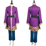 Super Mario Bros Princess Peach Game Character Purple Wu Shu Suit Cosplay Costume Outfits