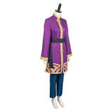 Super Mario Bros Princess Peach Game Character Purple Wu Shu Suit Cosplay Costume Outfits