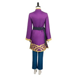 Super Mario Bros Princess Peach Game Character Purple Wu Shu Suit Cosplay Costume Outfits