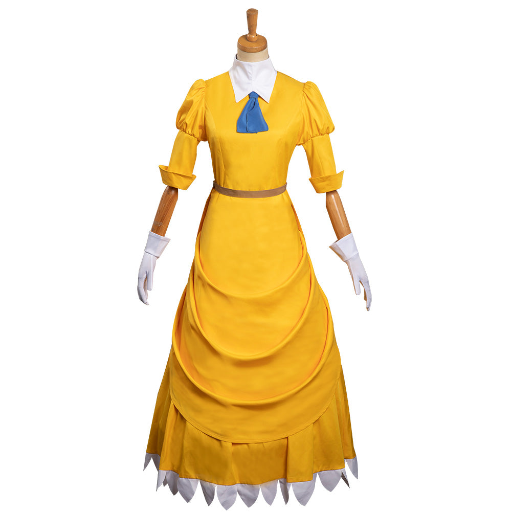 Tarzan Jane Cosplay Costume Yellow Dress Outfits Halloween Carnival Suit