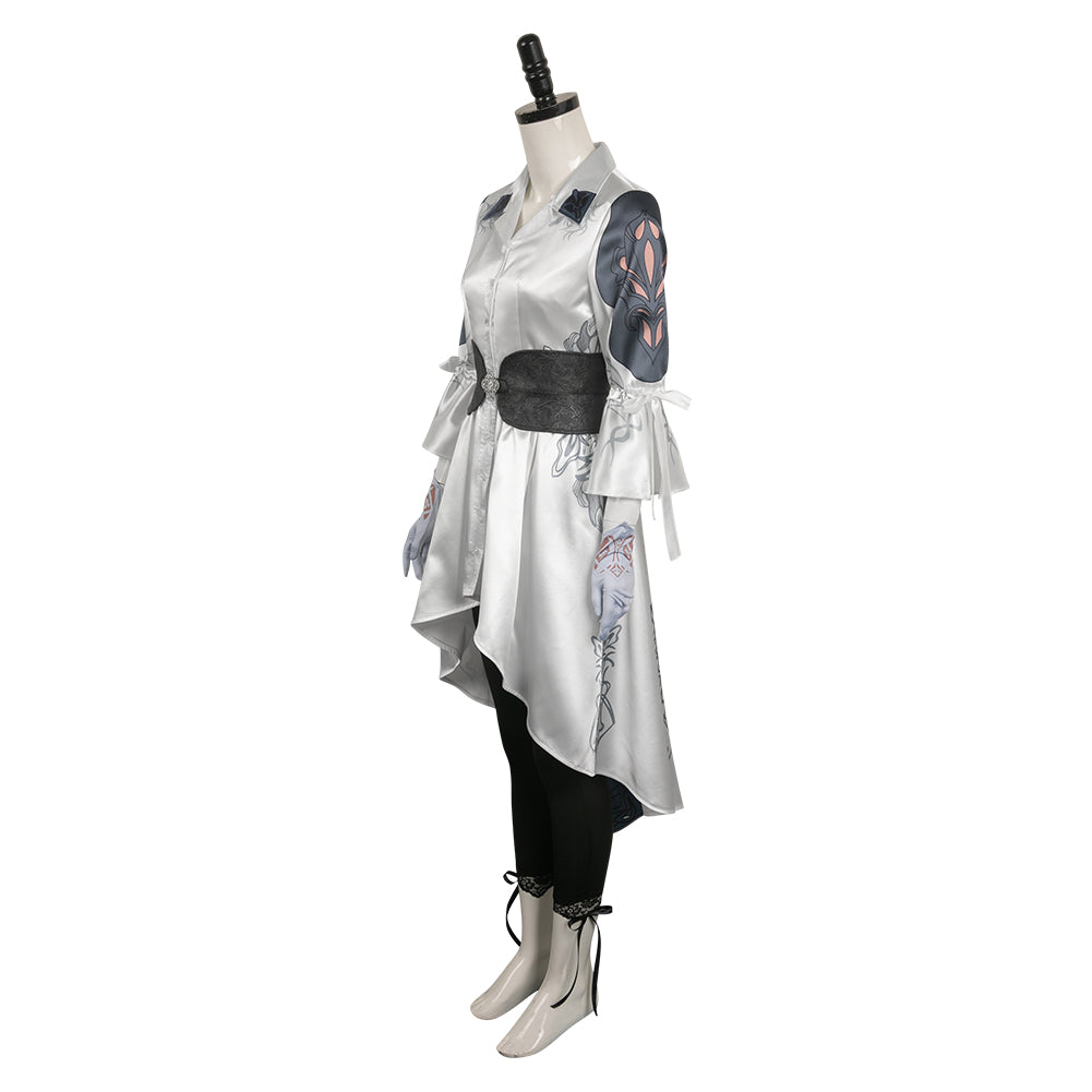 Tekken 8 Jun Kazama White Outfits Cosplay Costume Halloween Carnival Suit 
