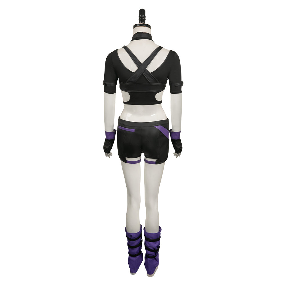 Tekken 8 Reina Black Combat Suit Cosplay Costume Outfits Halloween Carnival Suit