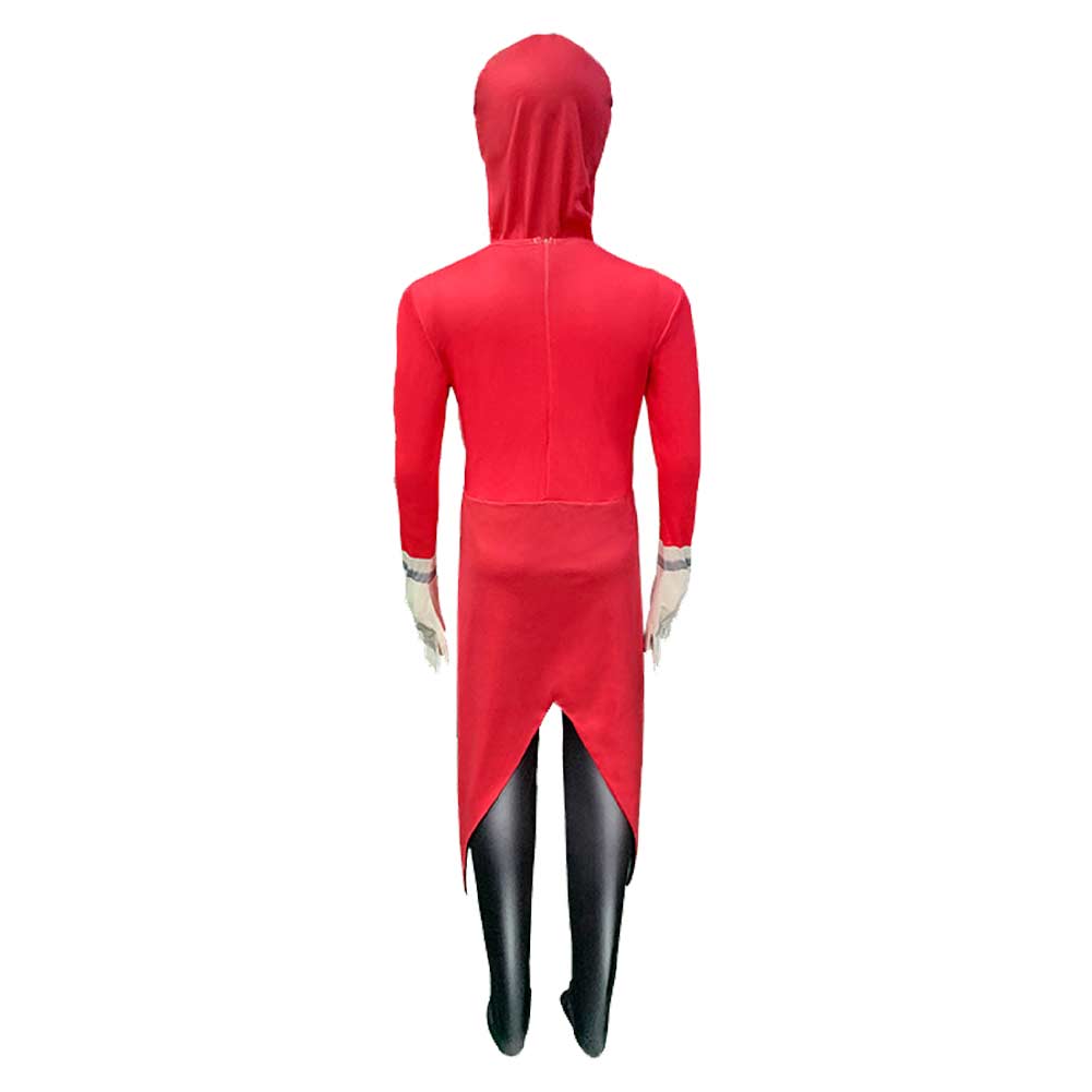 The Amazing Digital Circus Caine Kids Children Cosplay Costume Red Jumpsuit Halloween Carnival Suit