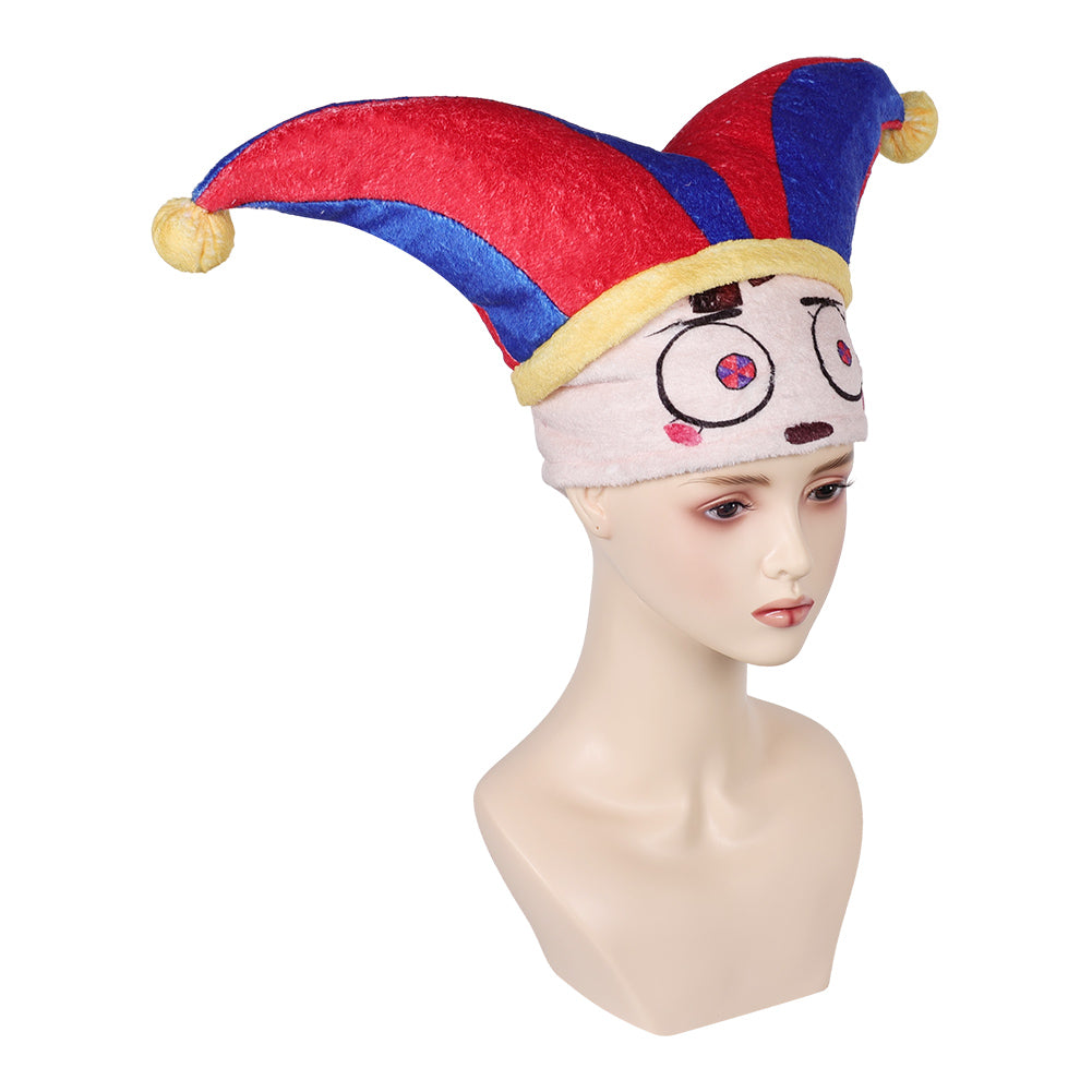 The Amazing Digital Circus Pomni Cosplay Plush Hat Cap Halloween Carnival Costume Accessories