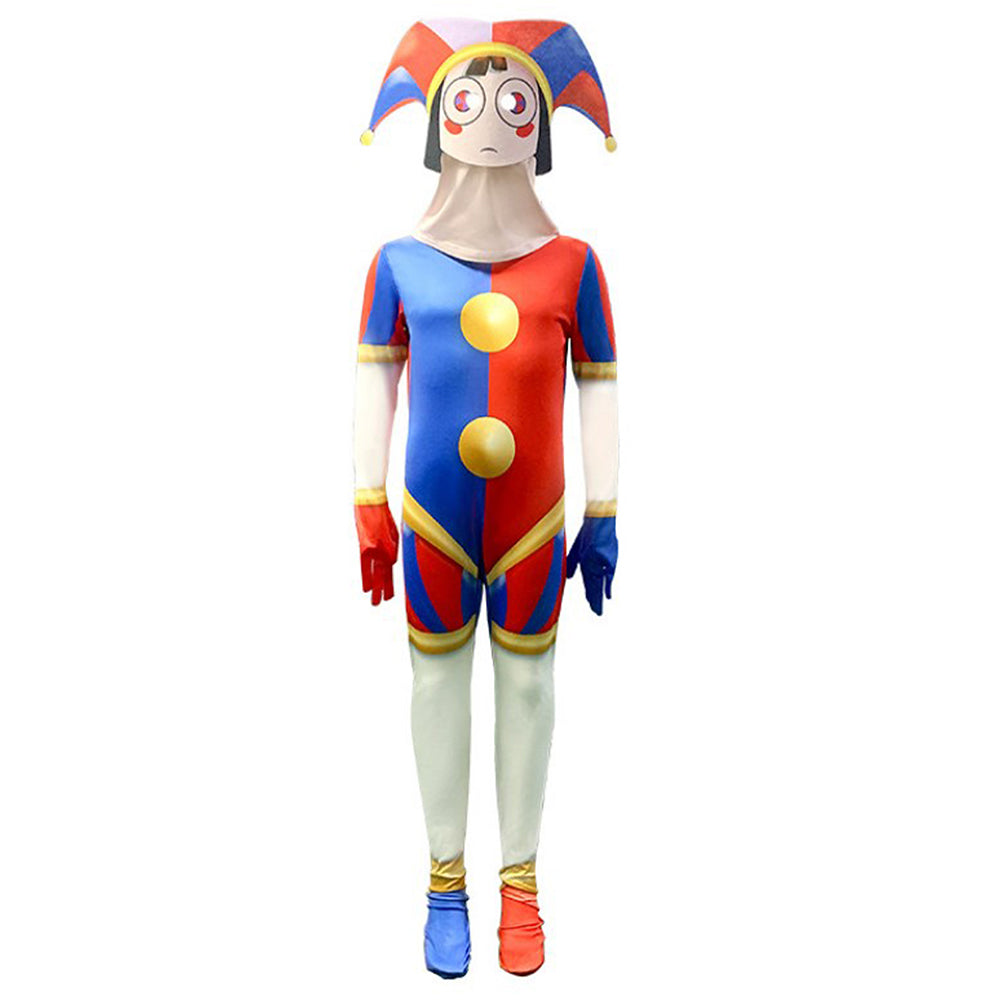 The Amazing Digital Circus Pomni Kids Children Cosplay Costume Jumpsuit Halloween Carnival Suit