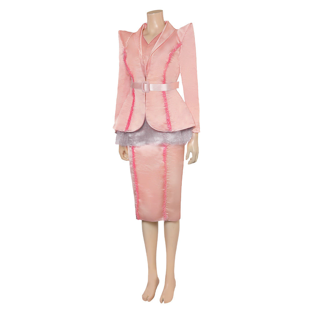 The Hunger Games Tigris Snow Pink Suit Cosplay Costume Outfits