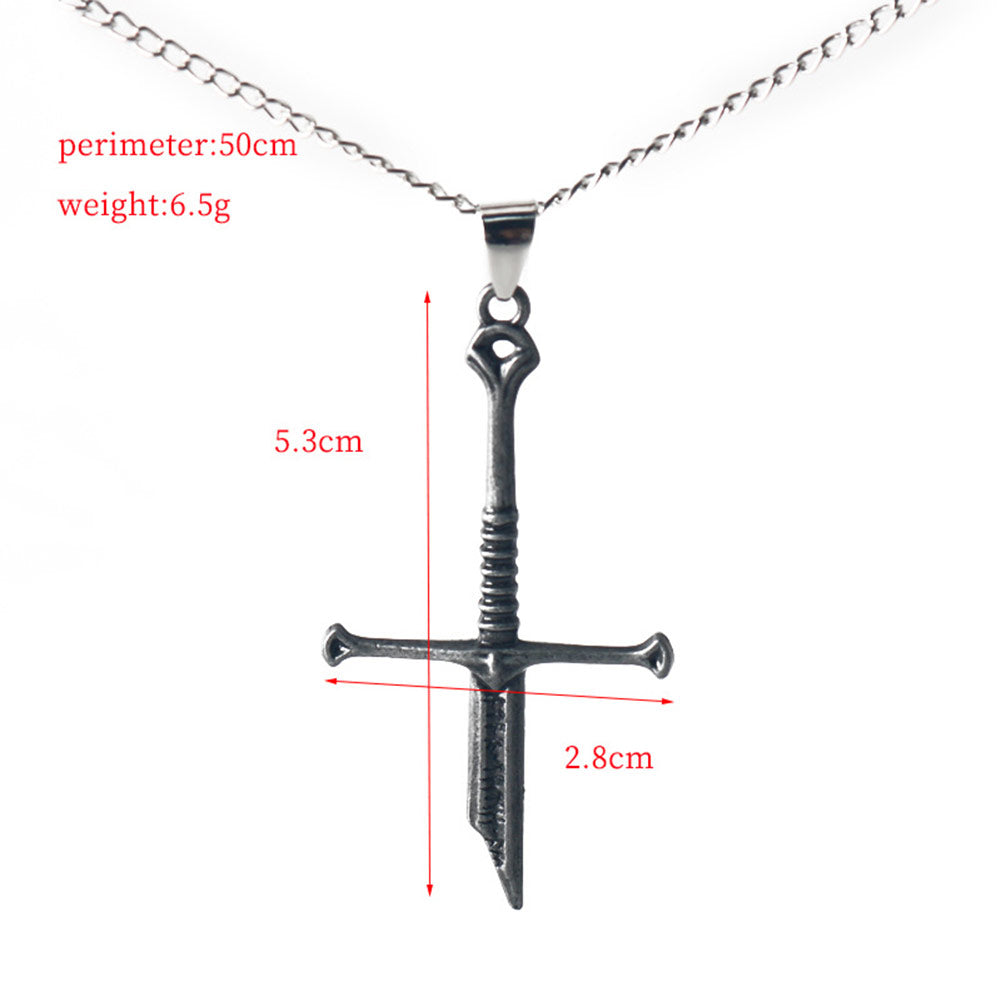 The Lord of the Rings Aragorn Holy Sword Broken Sword Necklace Pendant Accessories Props