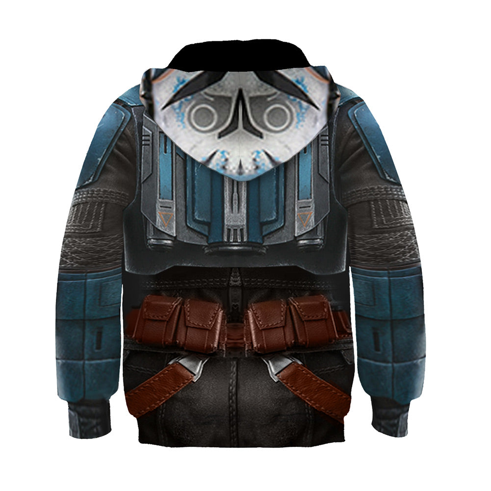 The Mando Bo-Katan Kryze Kids Children TV Character Cosplay Zip Up Hoo ...
