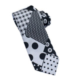 The Mask Jim Carrey Stanley Ipkiss Black and White Speckled Tie Cosplay Necktie Halloween Carnival Costume Accessories