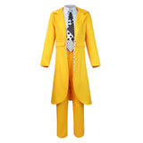 The Mask Stanley Ipkiss Jim Carrey Movie Character Yellow Suit Cosplay Costume
