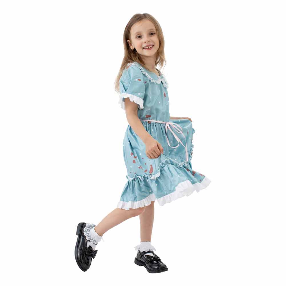 The Shining Movie Kids Children Girl Twins Blue Dress Cosplay Costume Cosplaysky.ca The Shining Movie Kids Children Girl Twins Blue Dress Cosplay Costume Cosplaysky.ca