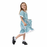 The Shining Movie Kids Children Girl Twins Blue Dress Cosplay Costume