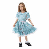 The Shining Movie Kids Children Girl Twins Blue Dress Cosplay Costume