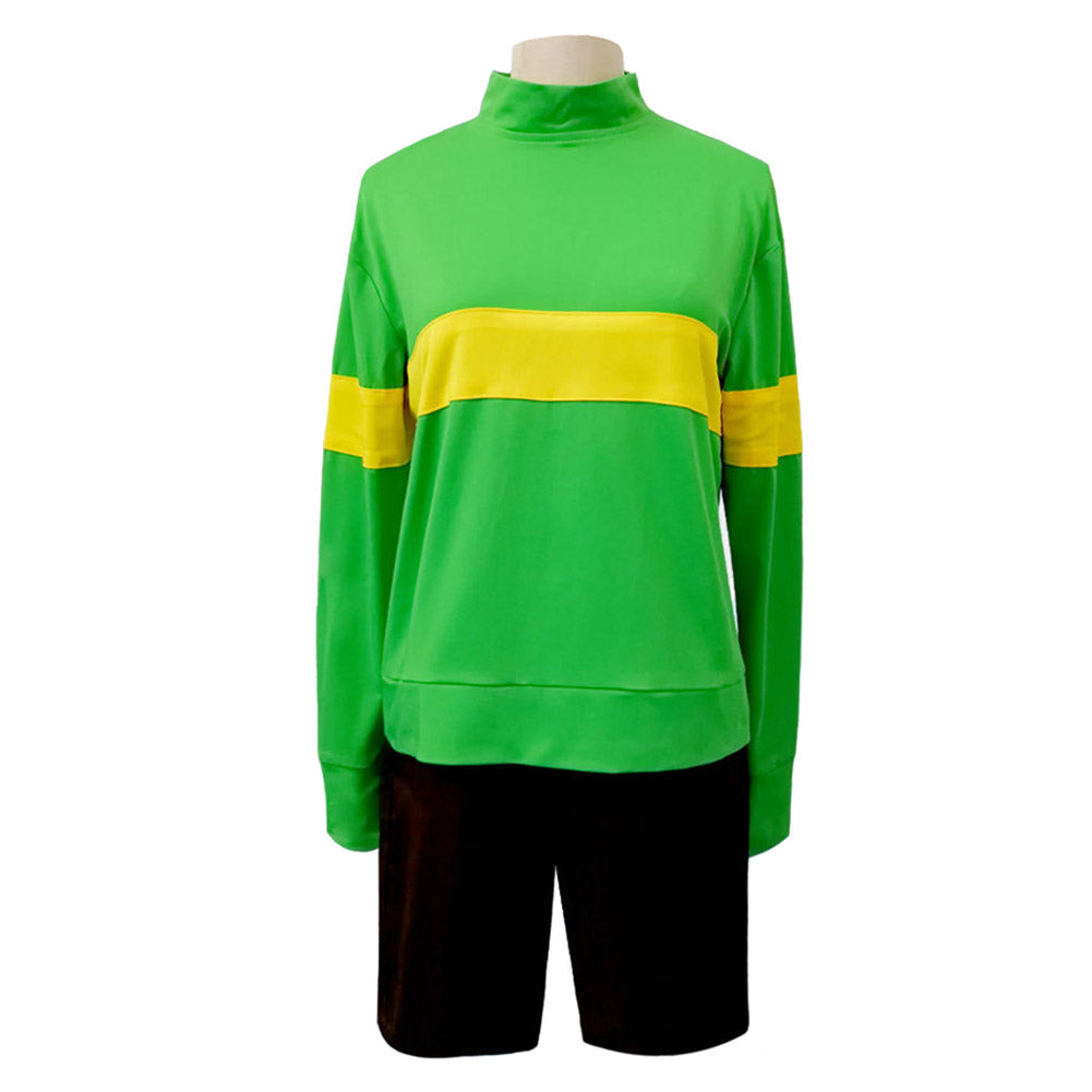 UNDERTALE Chara Game Green Cosplay Costume Suit