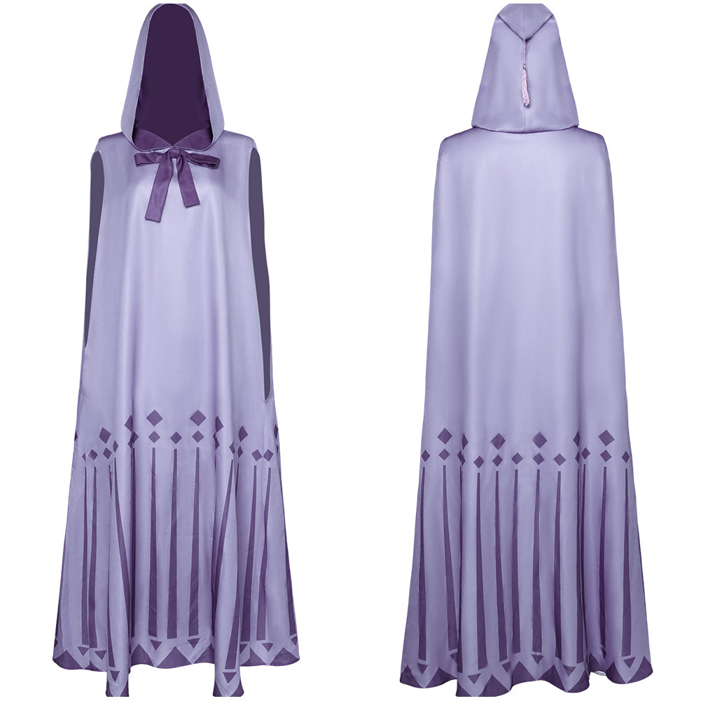 Wish  Movie Asha Purple Cloak Cosplay Costume Outfits Halloween Carnival Suit