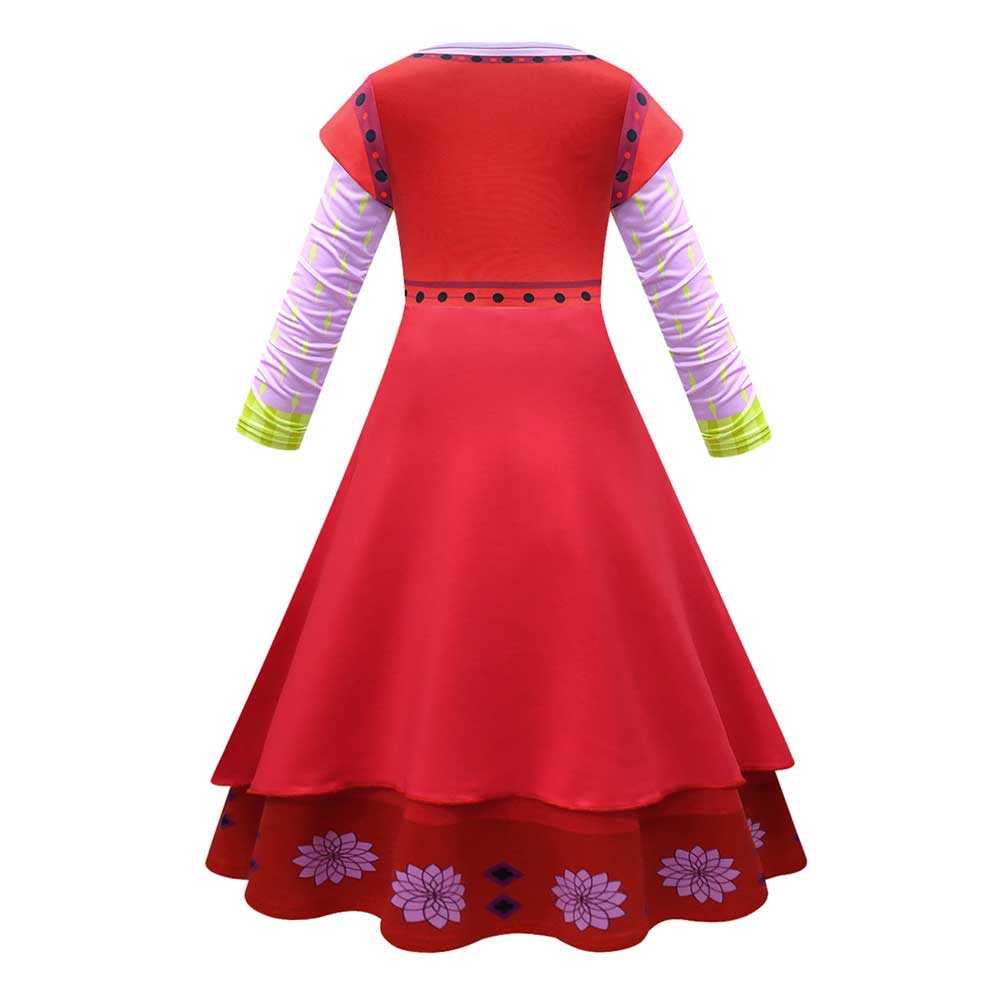 Wish 2023 Dahlia Movie Character Red Dress Kids Children Cosplay Costume Outfits