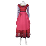 Wish 2023 Dahlia Movie Red Dress Halloween Carnival Suit Cosplay Costume