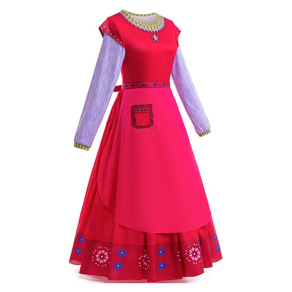 Wish Dahlia Movie Character Cosplay Red Dress Cosplay Costume Outfits