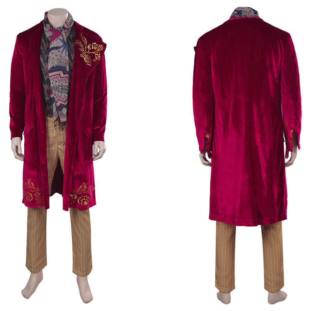 Wonka Willy Wonka Cosplay Costume Outfits Halloween Carnival Suit