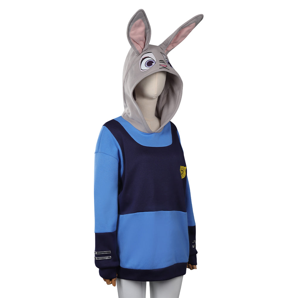 Zootopia Judy Original Adult Cosplay Costume Hoodies Pullover Hooded Sweatshirt 